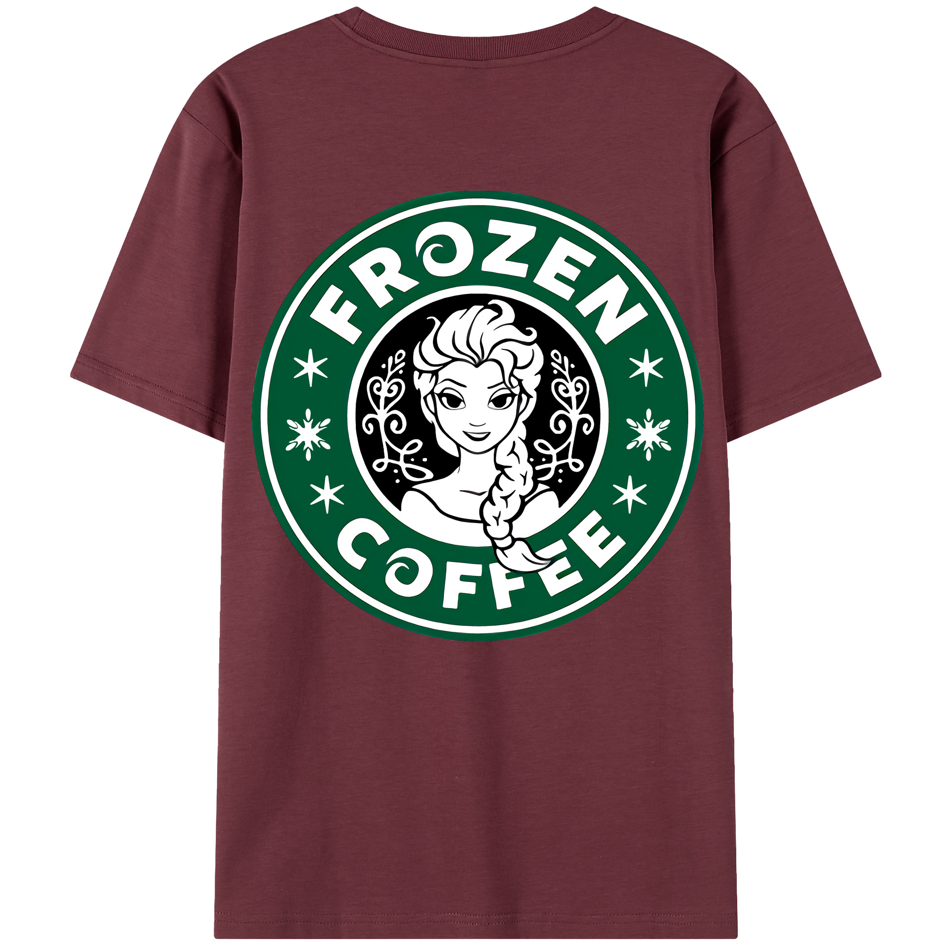 （画像用） アナと雪の女王 アンナ エルサ Frozen Anna Elsa 綿100％半袖Tシャツ（背面プリント）